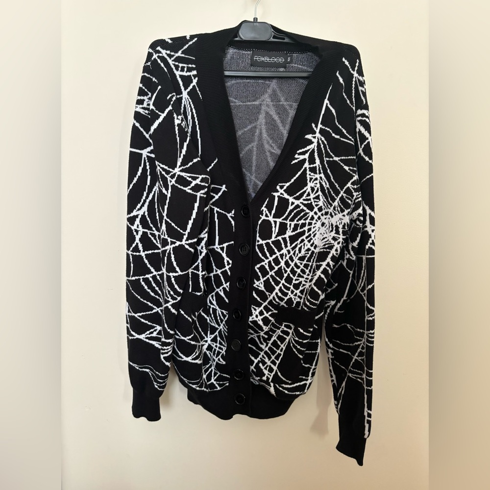 RARE FoxBlood Cobweb original design cardigan